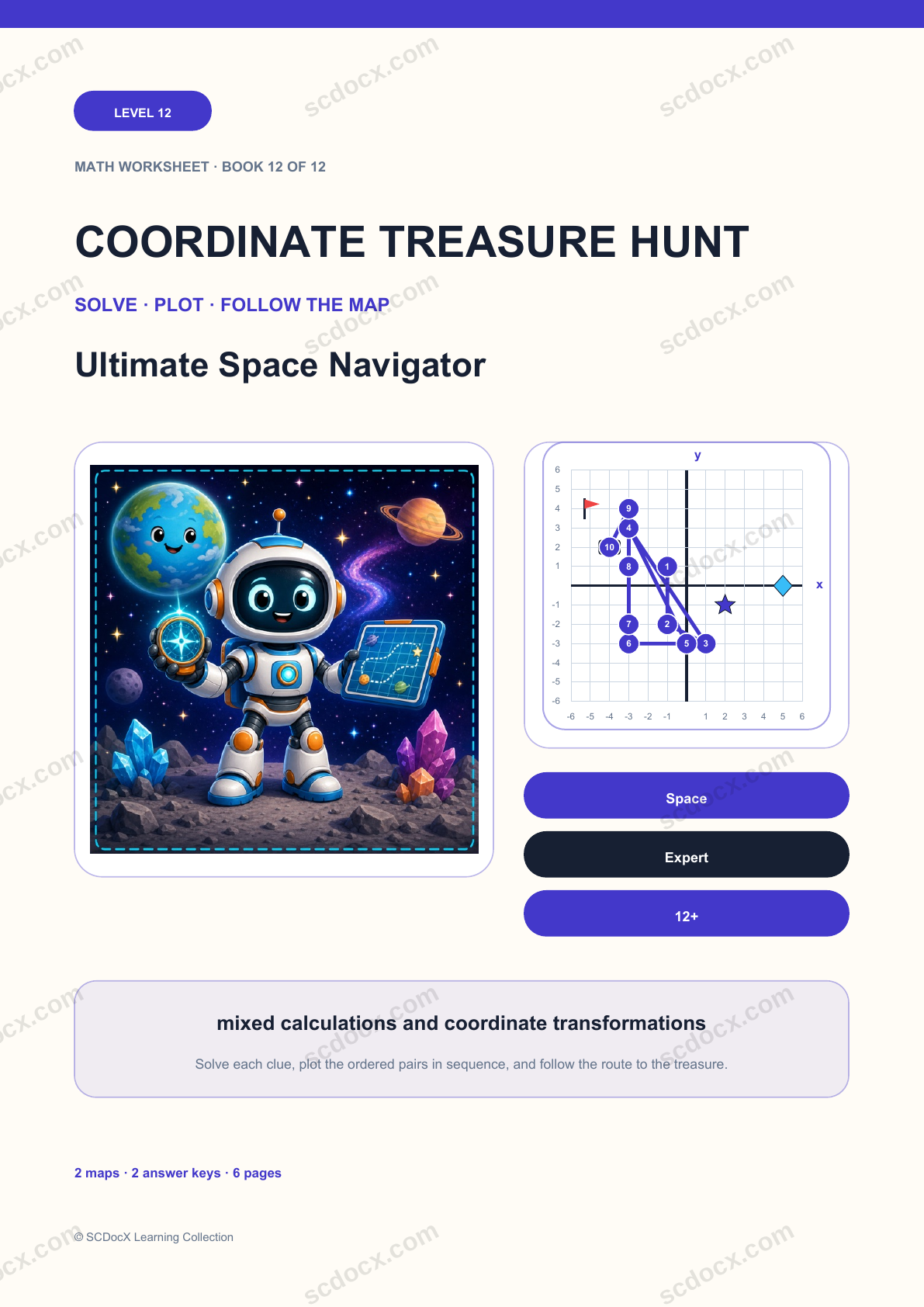 Coordinate Treasure Hunt Level 12 | Ultimate Space Navigator with Answers