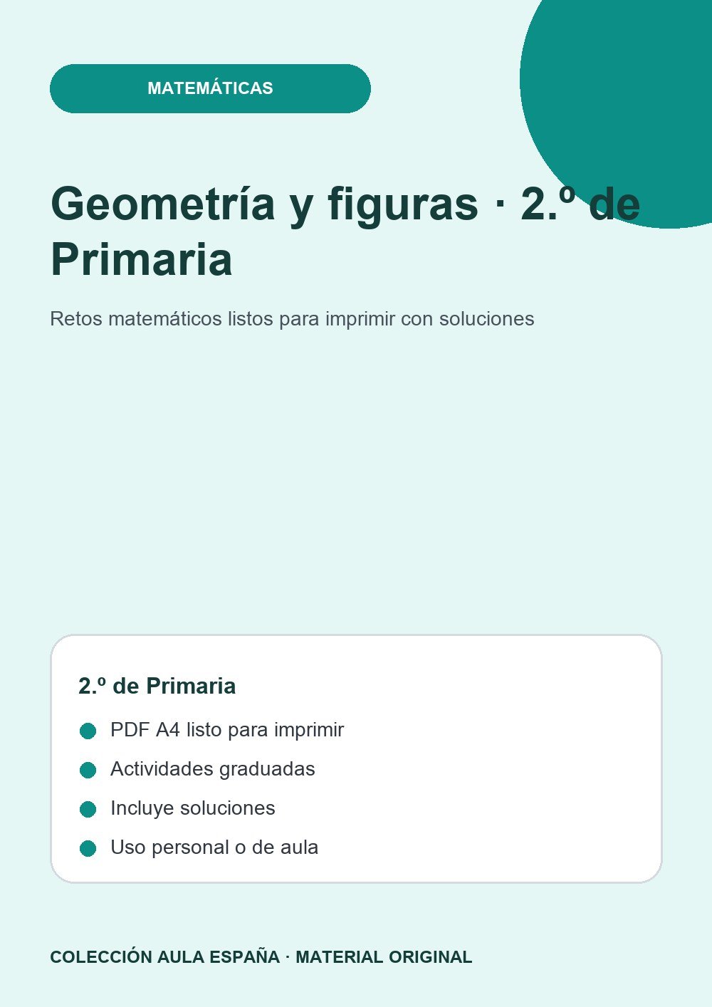 Geometría y figuras · 2.º de Primaria