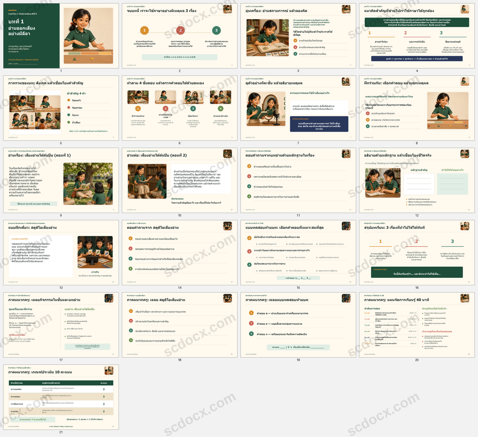 PowerPoint ภาษาไทย ป.5 บทที่ 1 อ่านอย่างมีลีลา