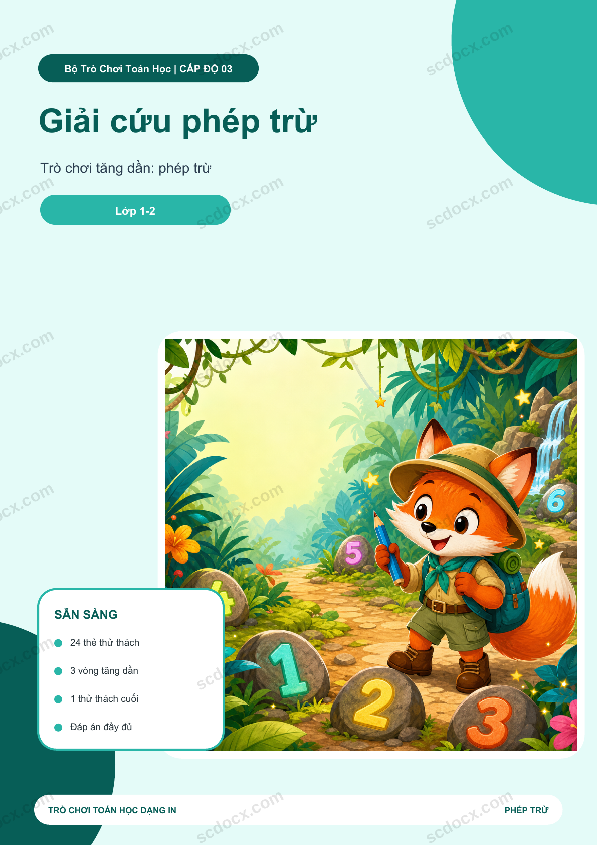 Giải cứu phép trừ | Trò chơi toán học có đáp án