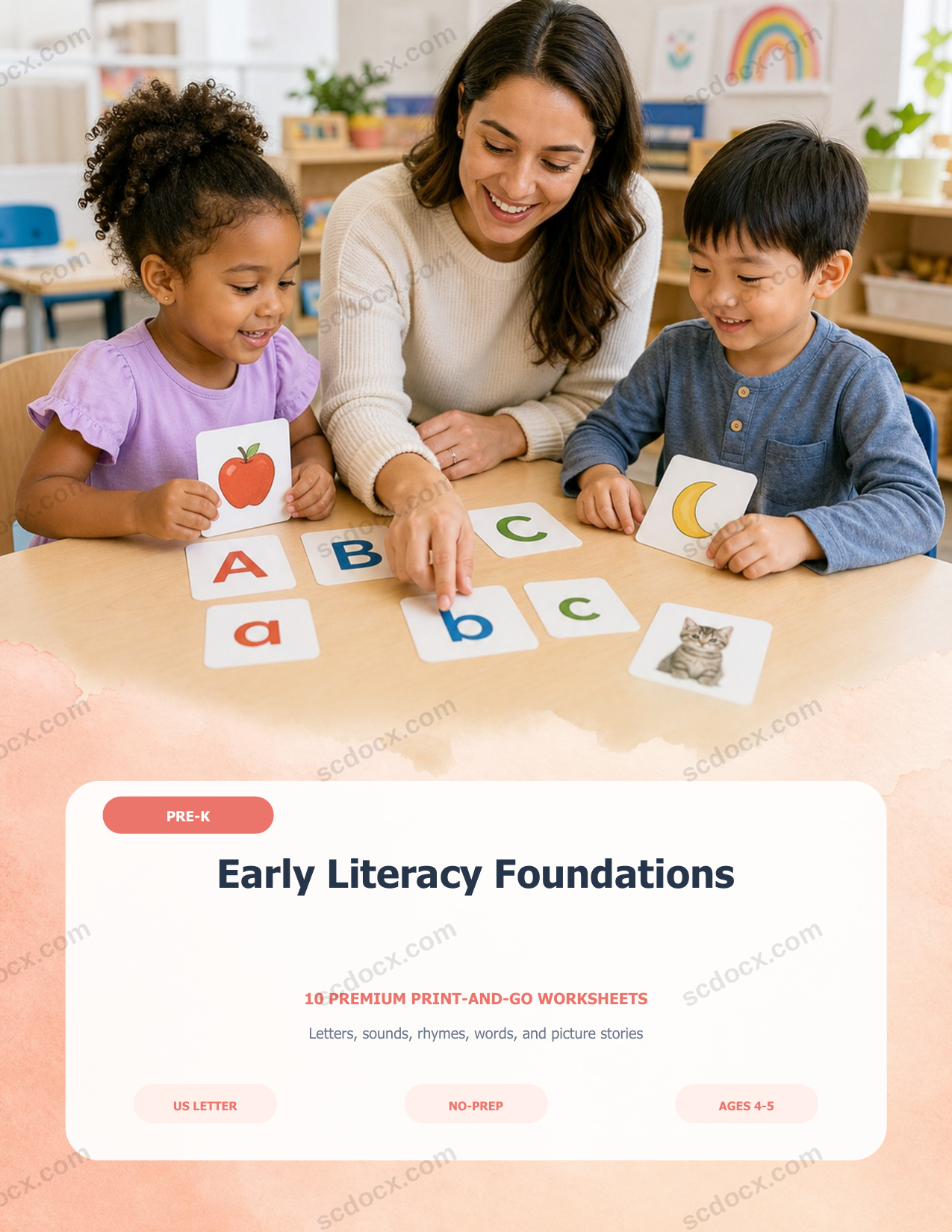 USA Early Literacy Foundations | Pre-K | 10 Premium Worksheets