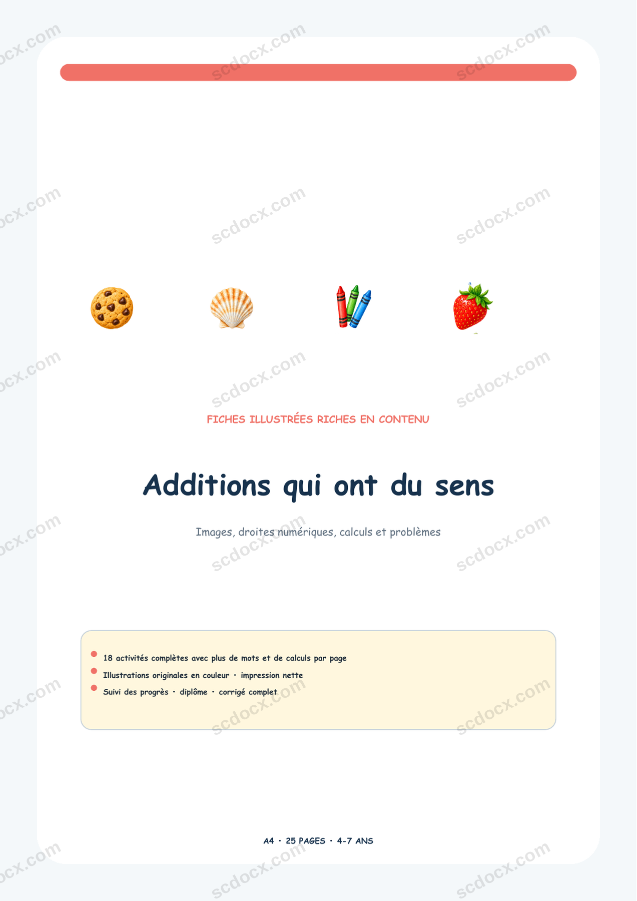 Additions qui ont du sens | 18 activités + corrigé | A4 | Édition France