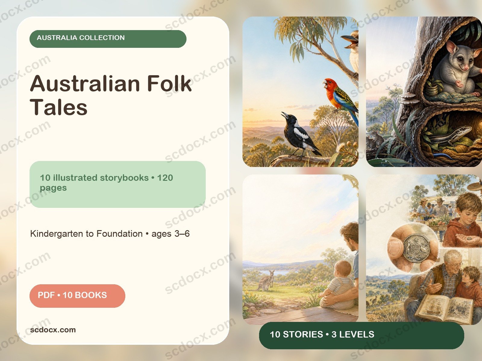 Australian Folk Tales — 10 Illustrated Picture Books for Ages 3–6