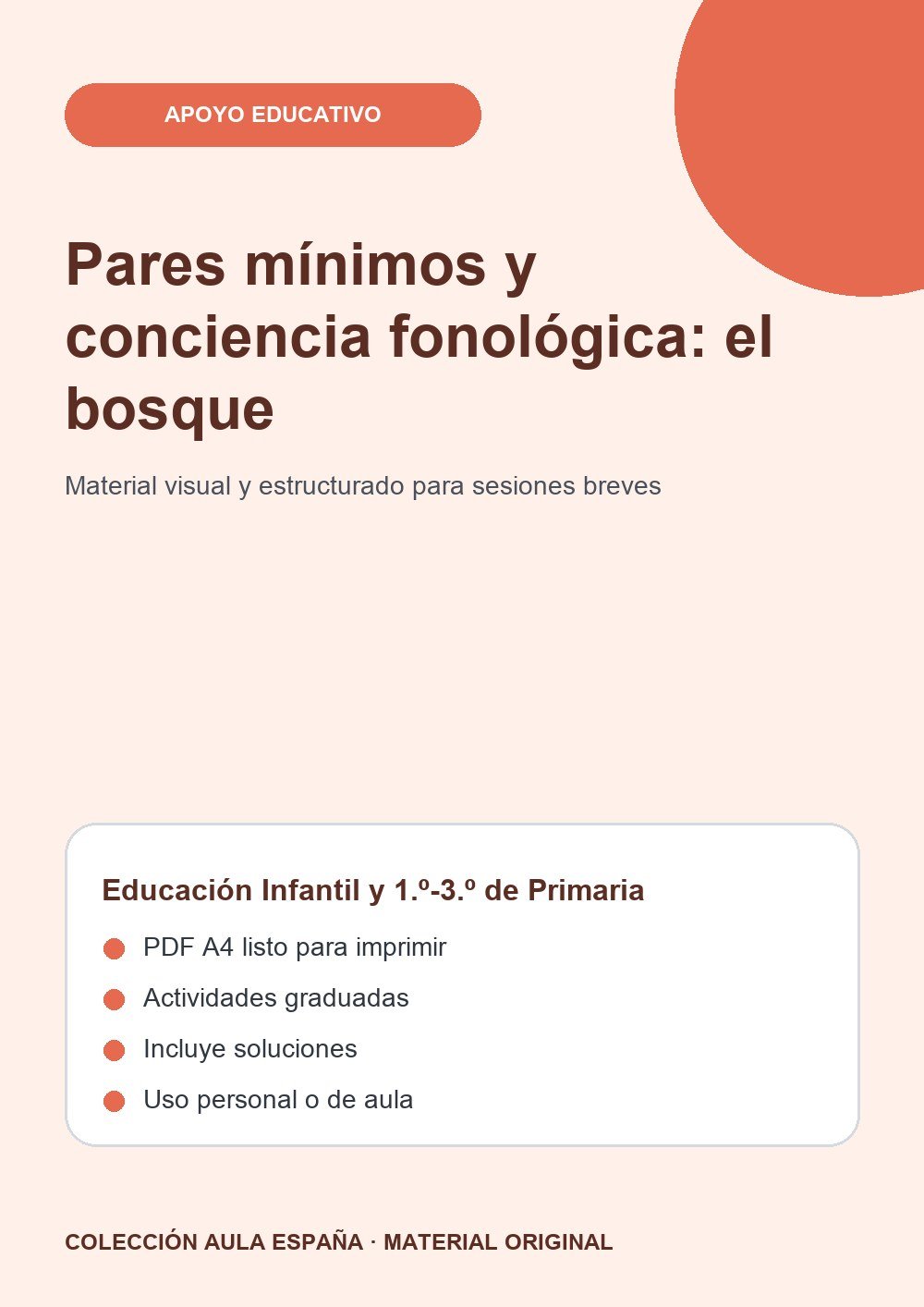 Pares mínimos y conciencia fonológica: el bosque
