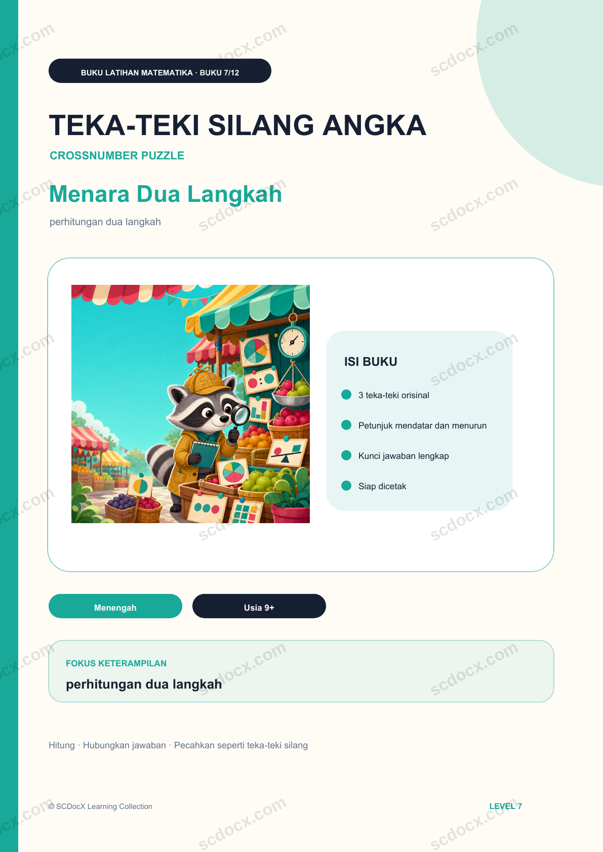 Teka-Teki Silang Angka Level 7 | Menara Dua Langkah dengan Jawaban