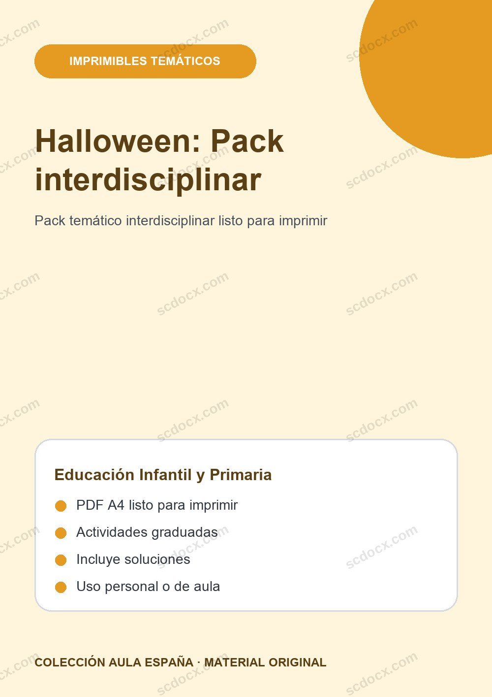 Halloween: Pack interdisciplinar