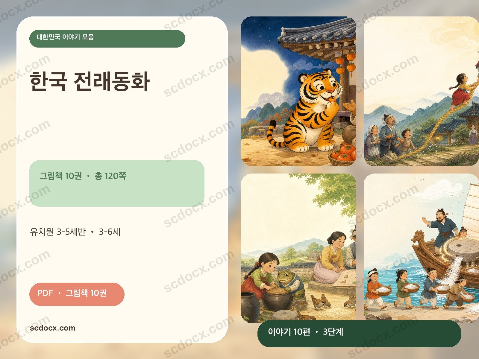 한국 전래동화 — 유아 3–6세 그림책 10권 세트