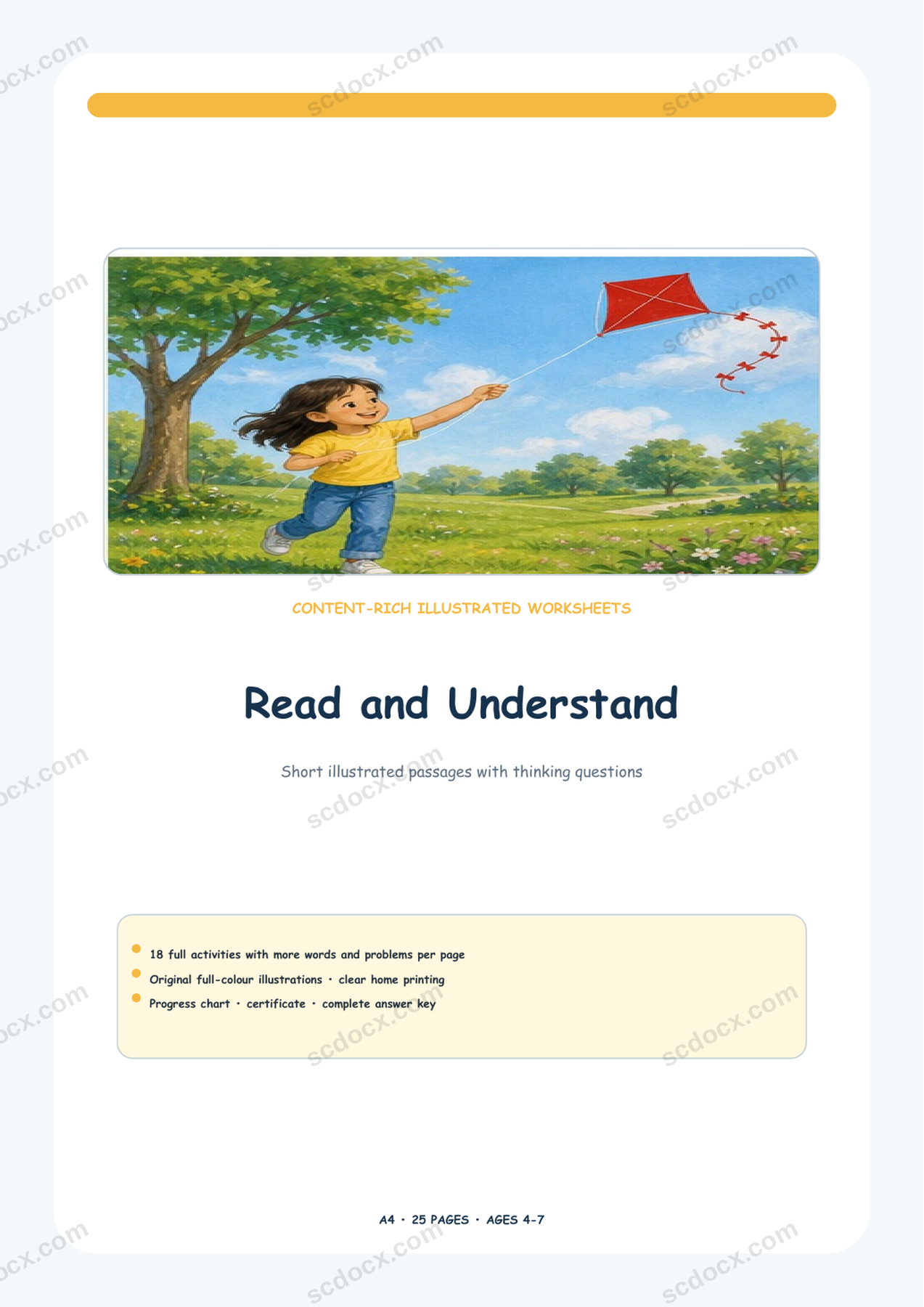 Read and Understand | 18 passages + questions + answer keys | A4 | UK Edition