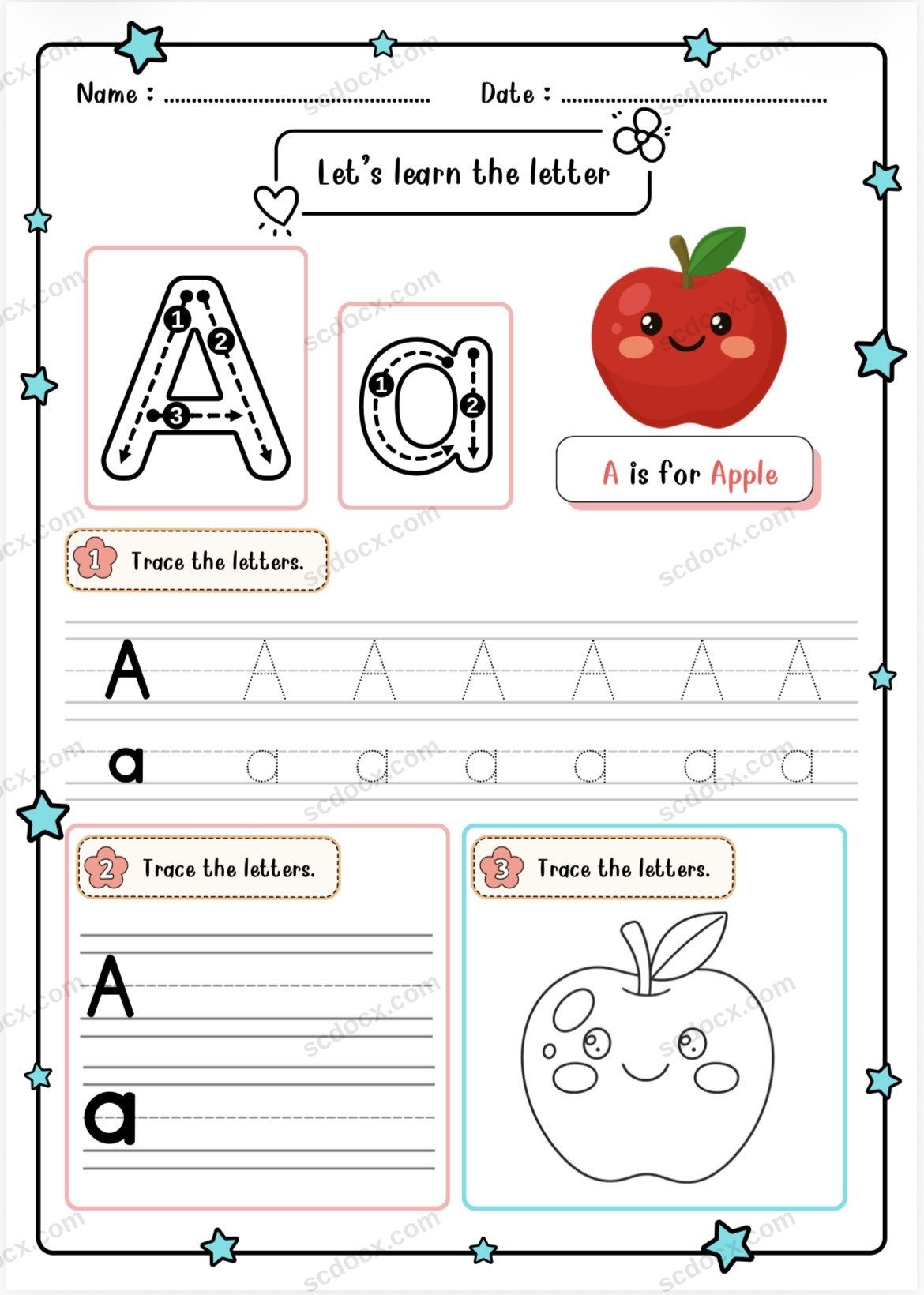 📚 ใบงานภาษาอังกฤษ A–Z พร้อมฝึกลากเส้น | Printable PDF สำหรับเด็กอนุบาล