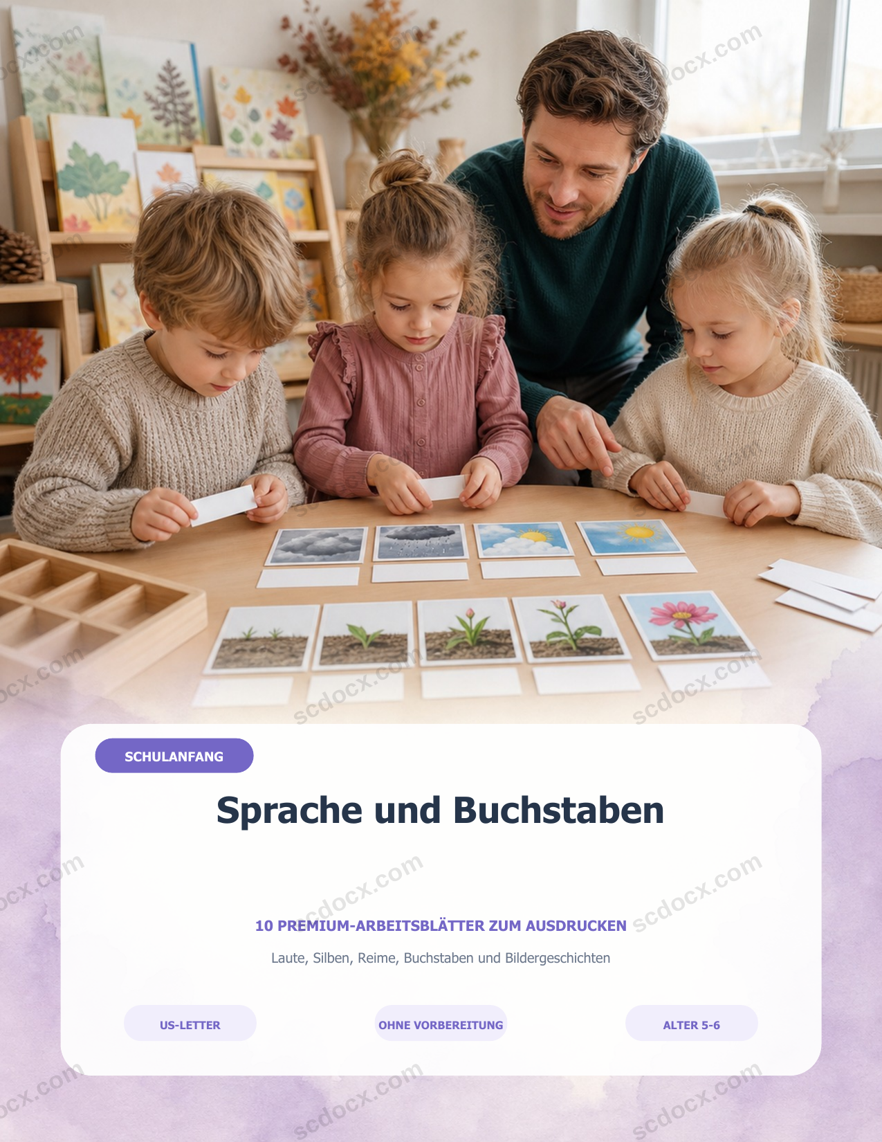 DEUTSCH | Sprache und Buchstaben | Schulanfang | 10 Premium-Arbeitsblätter