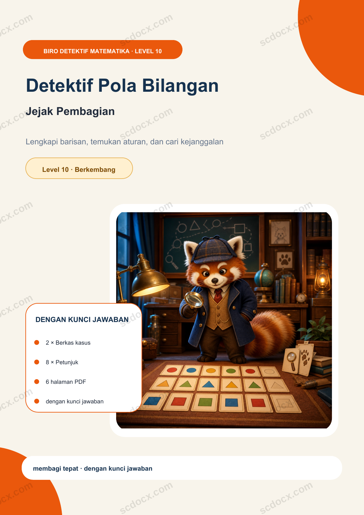 Detektif Pola Bilangan Level 10 | Jejak Pembagian dengan kunci jawaban