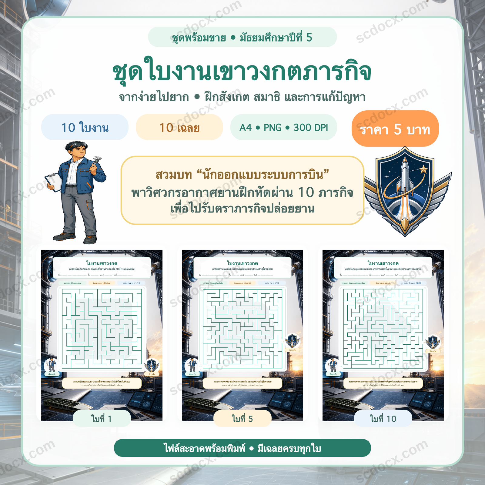 ชุดใบงานเขาวงกตภารกิจ มัธยมศึกษาปีที่ 5