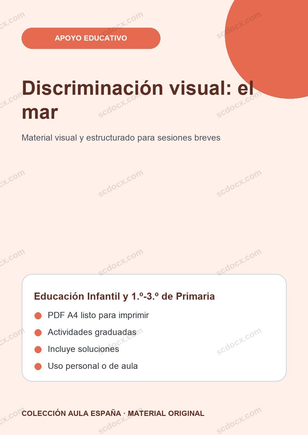 Discriminación visual: el mar