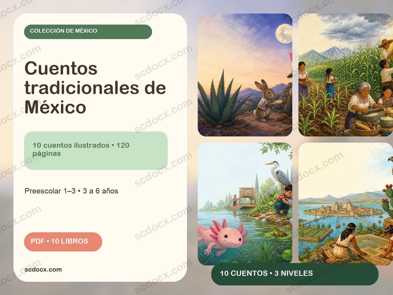 Cuentos y leyendas tradicionales de México — 10 libros ilustrados