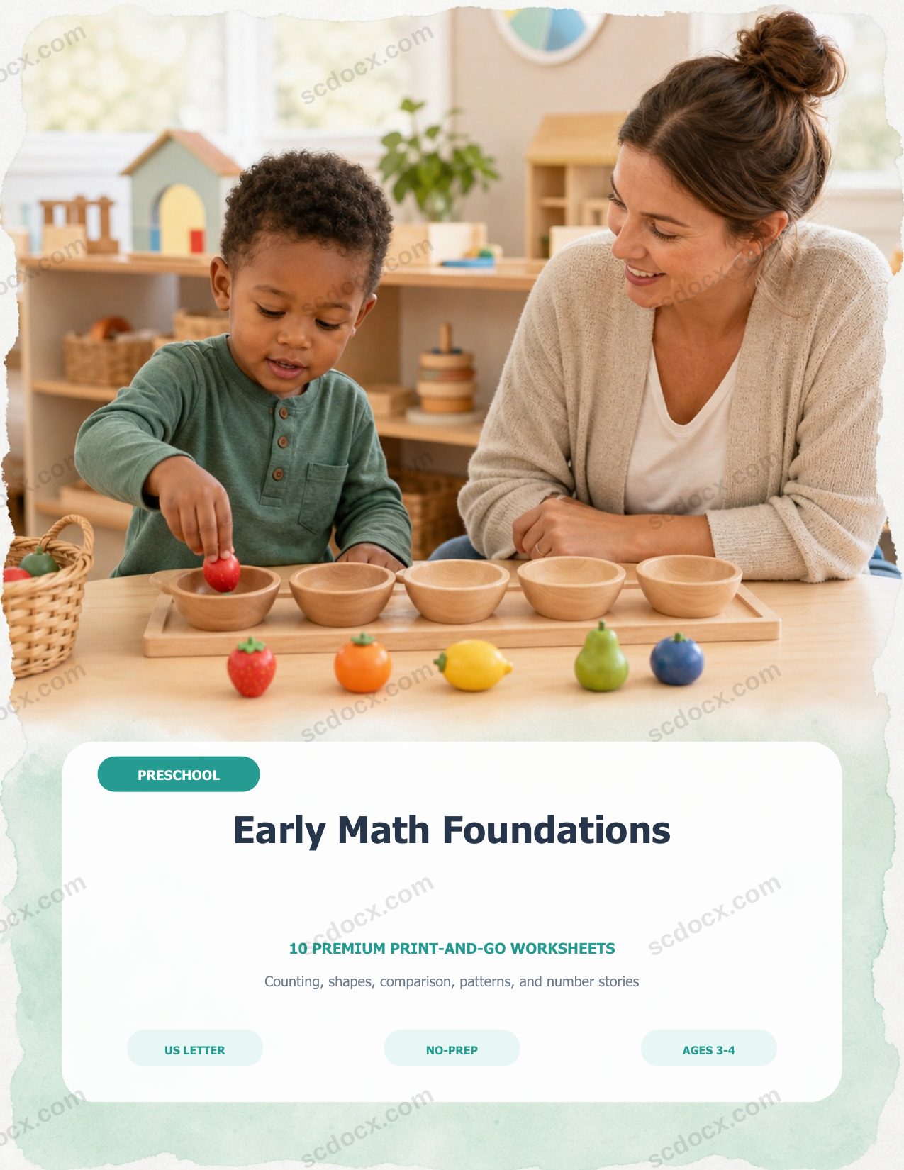 USA Early Math Foundations | Preschool | 10 Premium Worksheets