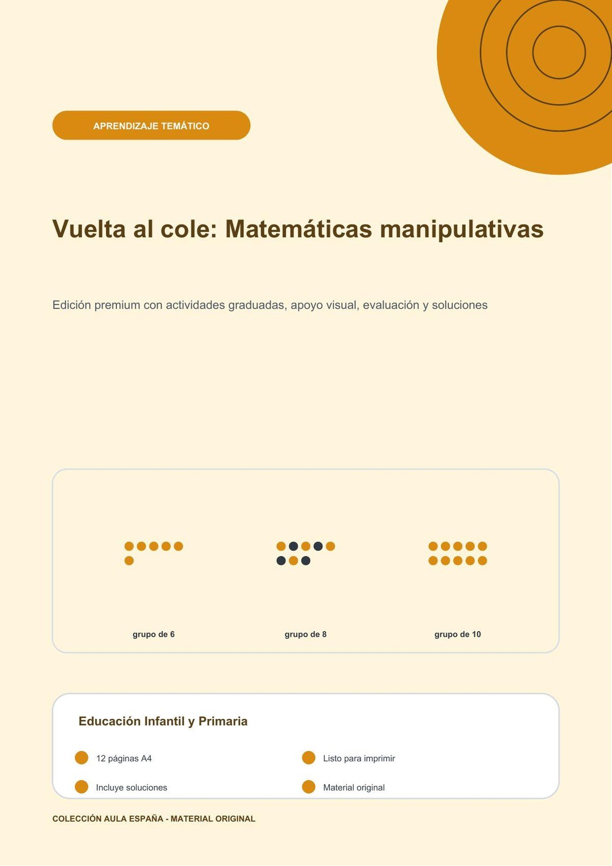 Vuelta al cole: Matemáticas manipulativas