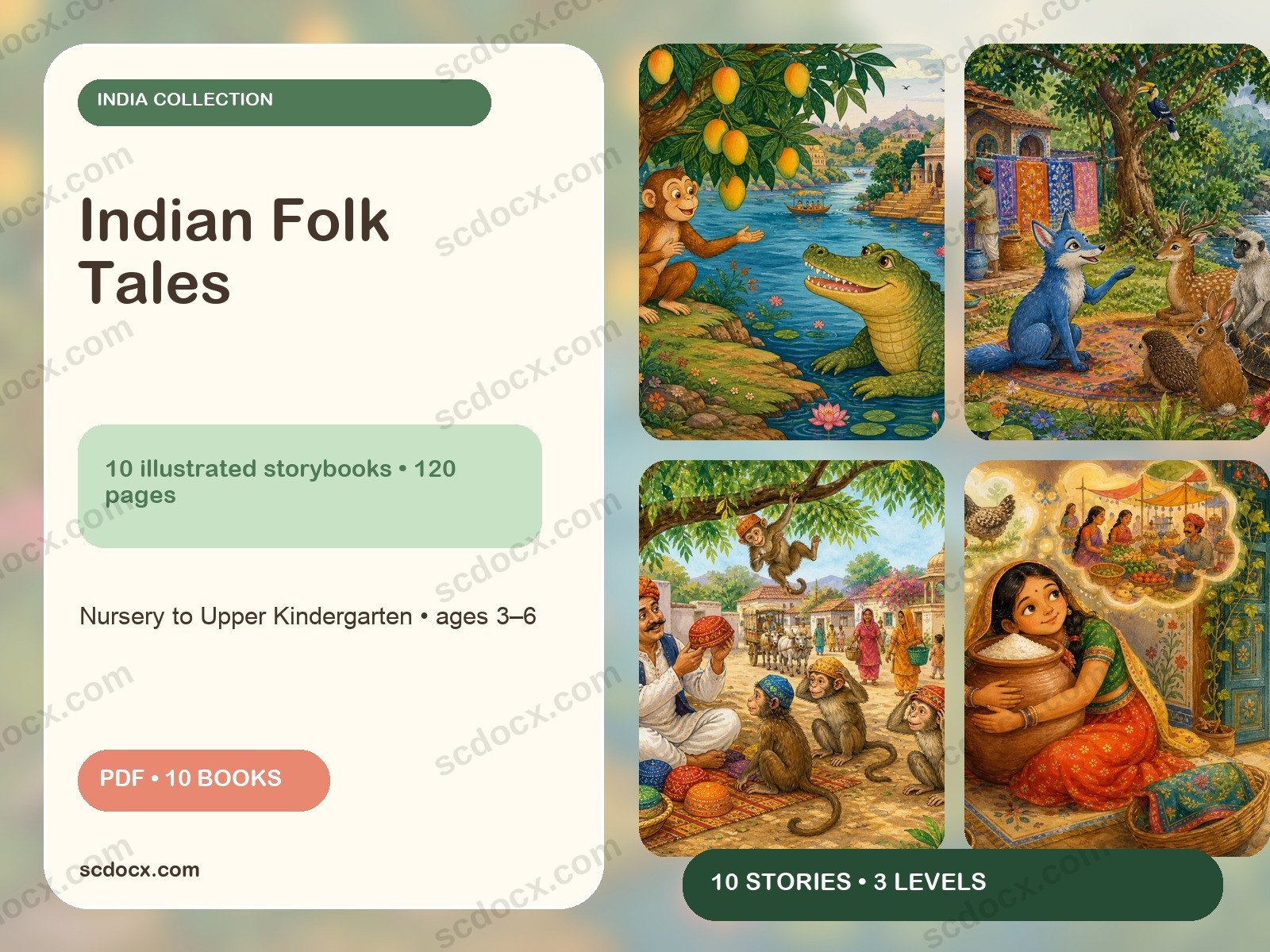 Indian Folk Tales — 10 Illustrated Picture Books for Ages 3–6