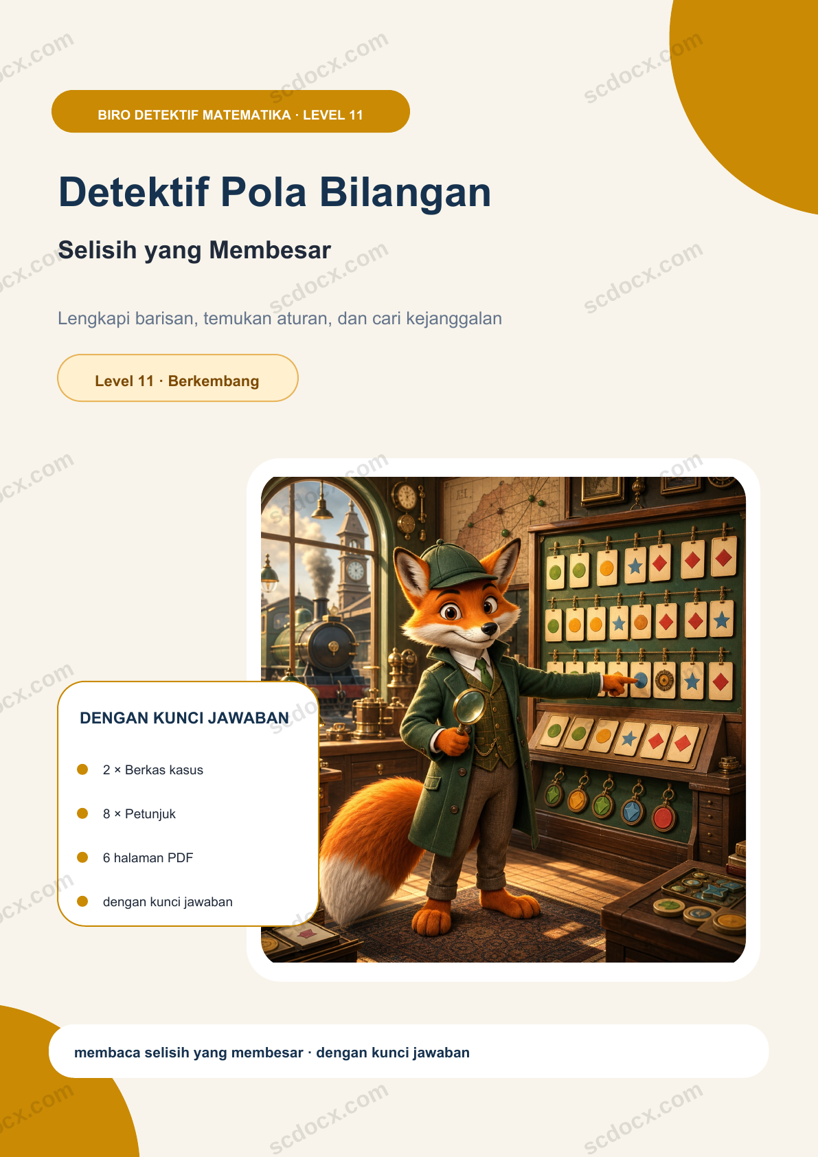 Detektif Pola Bilangan Level 11 | Selisih yang Membesar dengan kunci jawaban