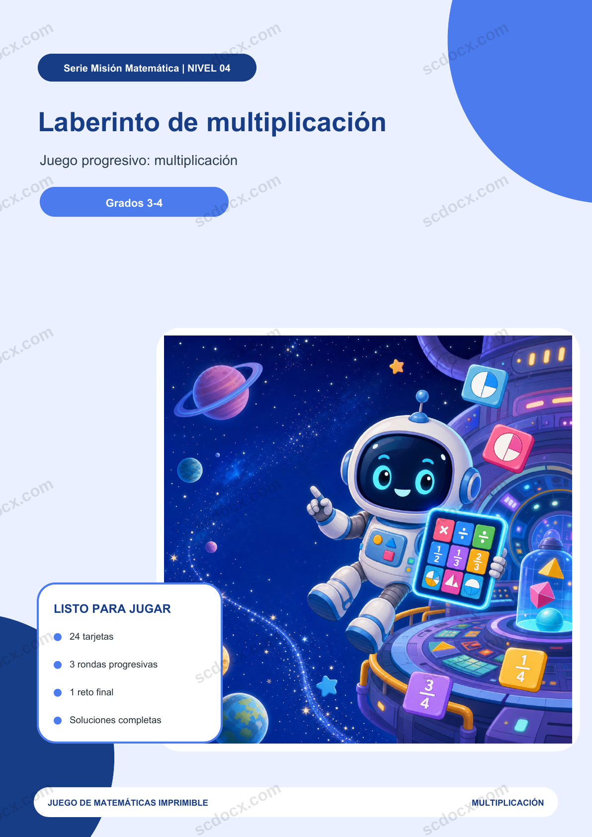 Laberinto de multiplicación | Juego de matemáticas con soluciones