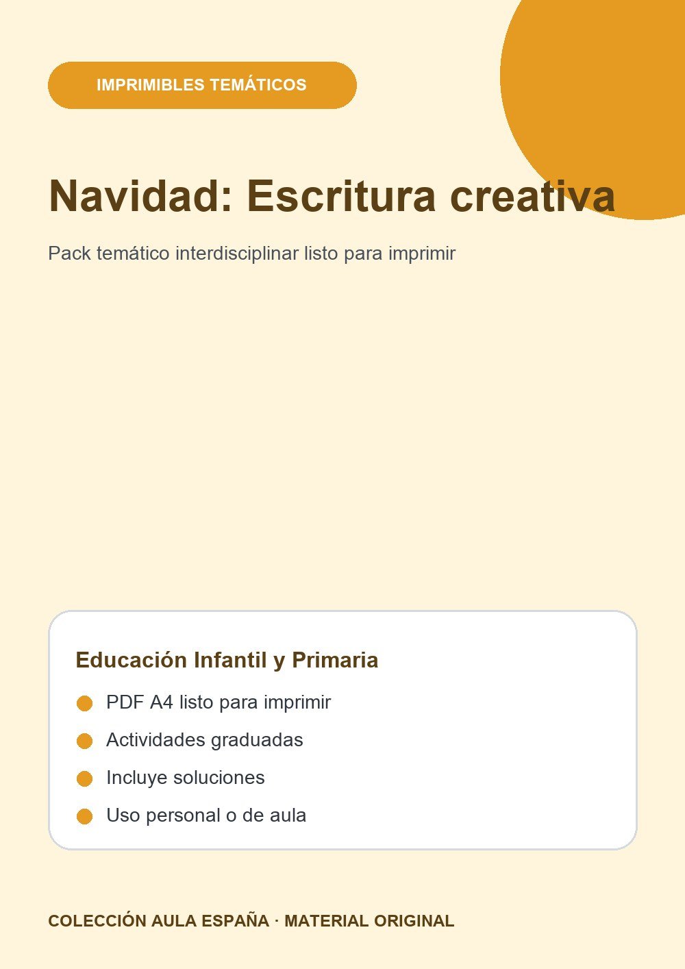 Navidad: Escritura creativa