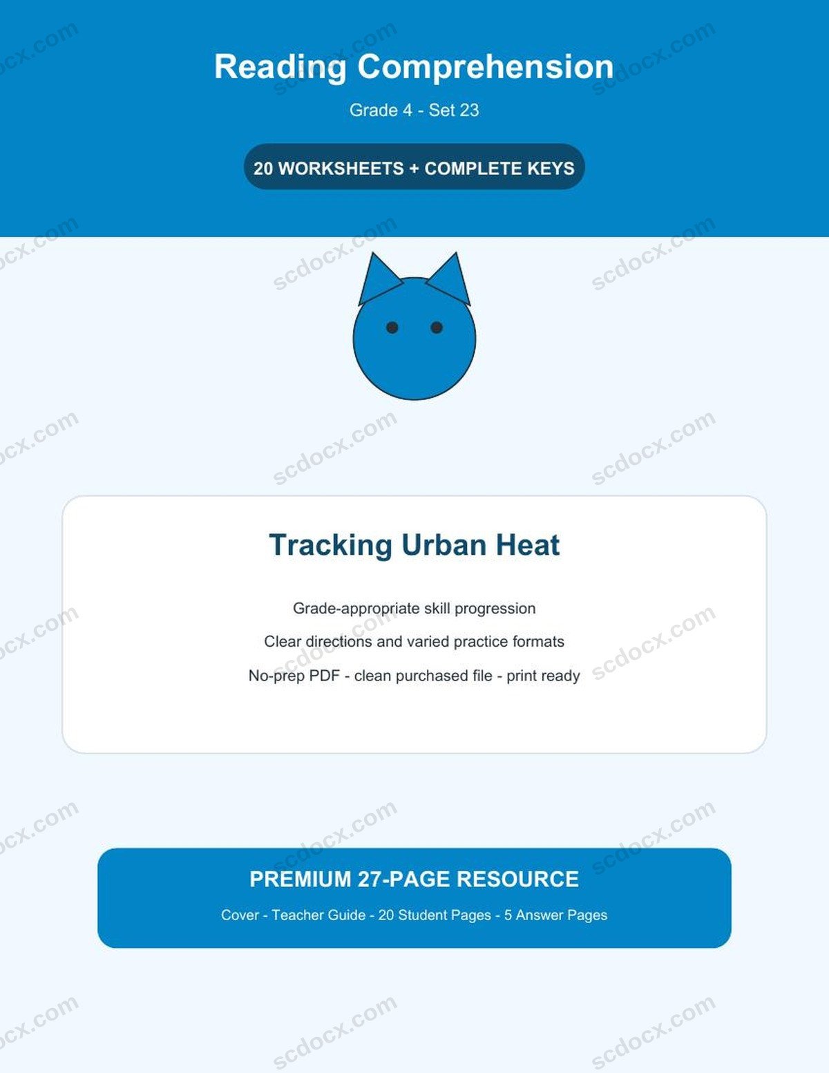 Reading Comprehension | Grade 4 | Tracking Urban Heat | 20 Worksheets + Answer Keys