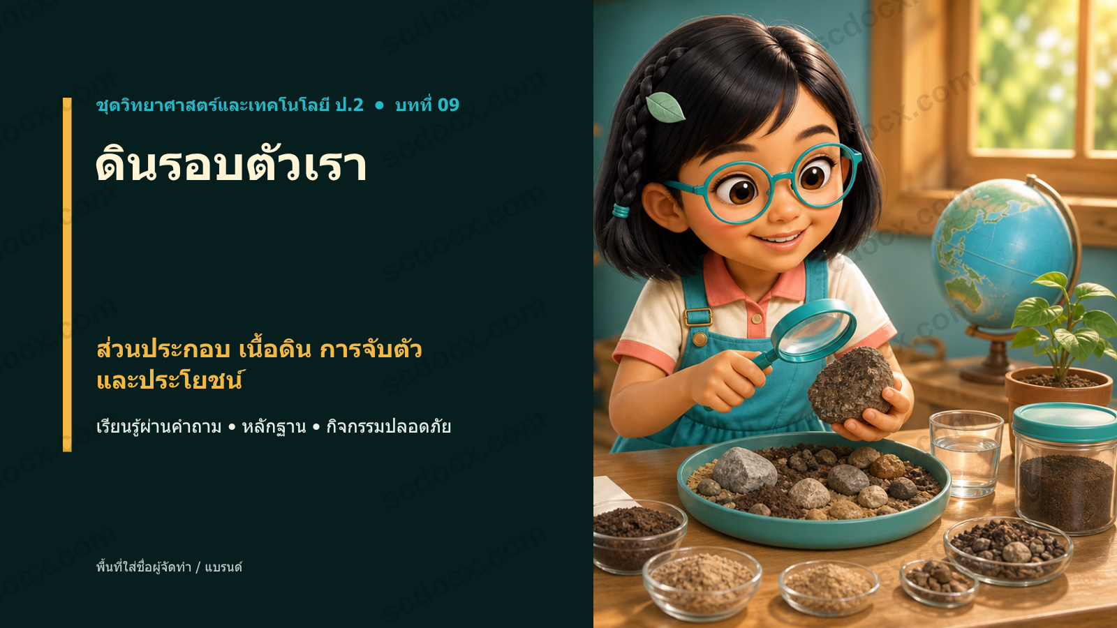 PowerPoint วิทยาศาสตร์ ป.2 บทที่ 09 ดินรอบตัวเรา พร้อมสอน
