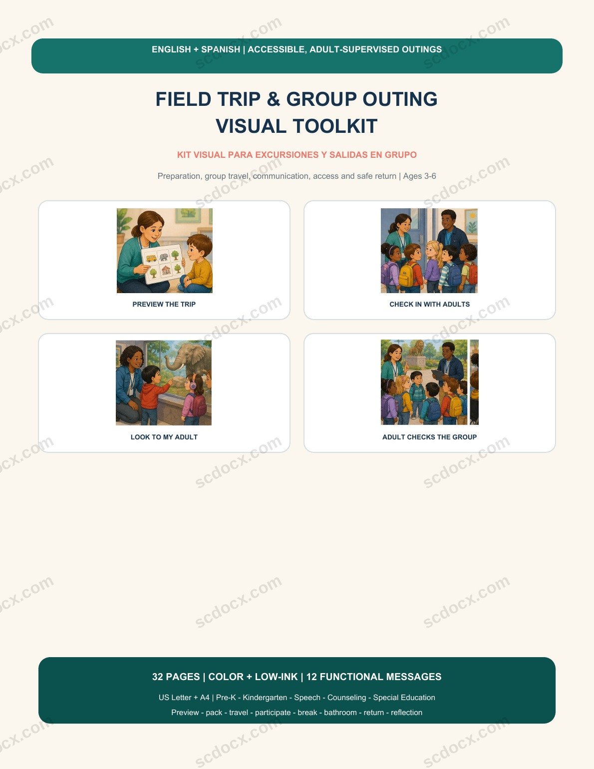 Field Trip & Group Outing Visual Toolkit | ทัศนศึกษาและออกนอกสถานที่ 2 ภาษา 32 หน้า