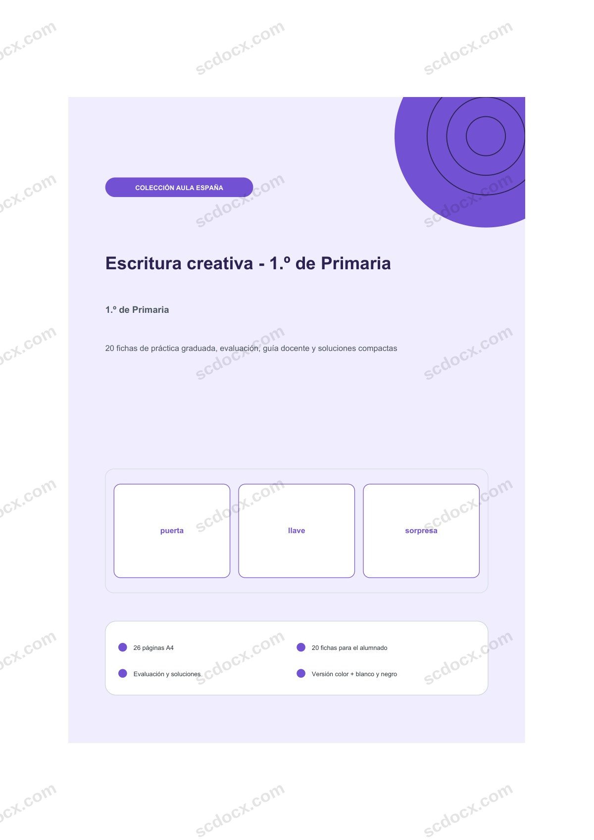 Escritura creativa · 1.º de Primaria