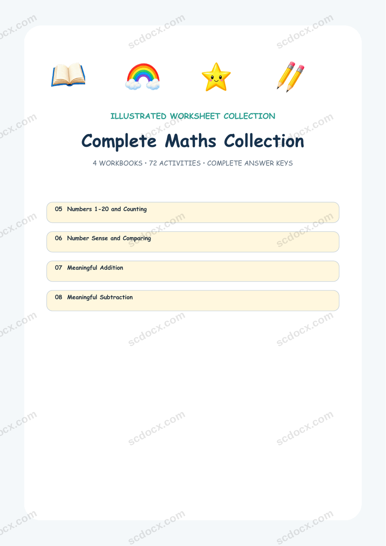 Complete Maths Collection | 4 workbooks | 102 pages | A4 | UK Edition