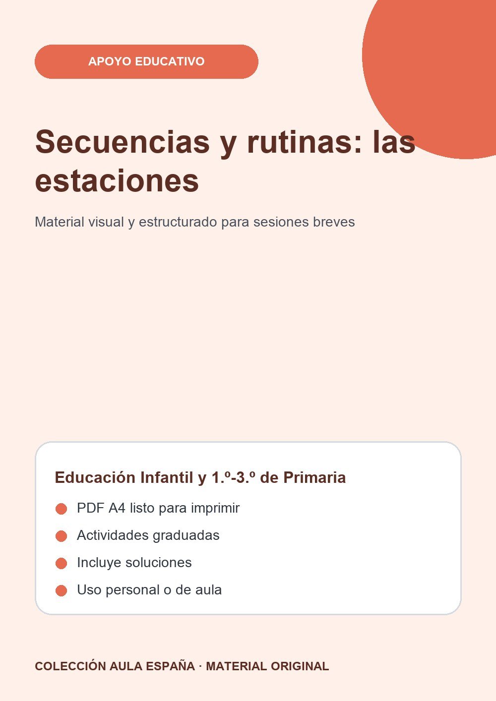 Secuencias y rutinas: las estaciones