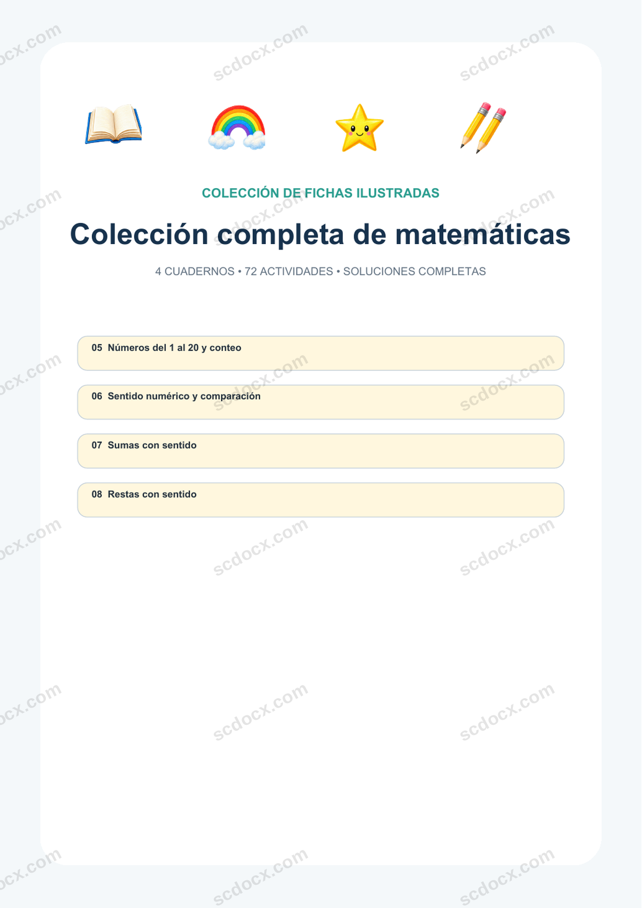 Mega colección de matemáticas | 4 cuadernos | 102 páginas | A4