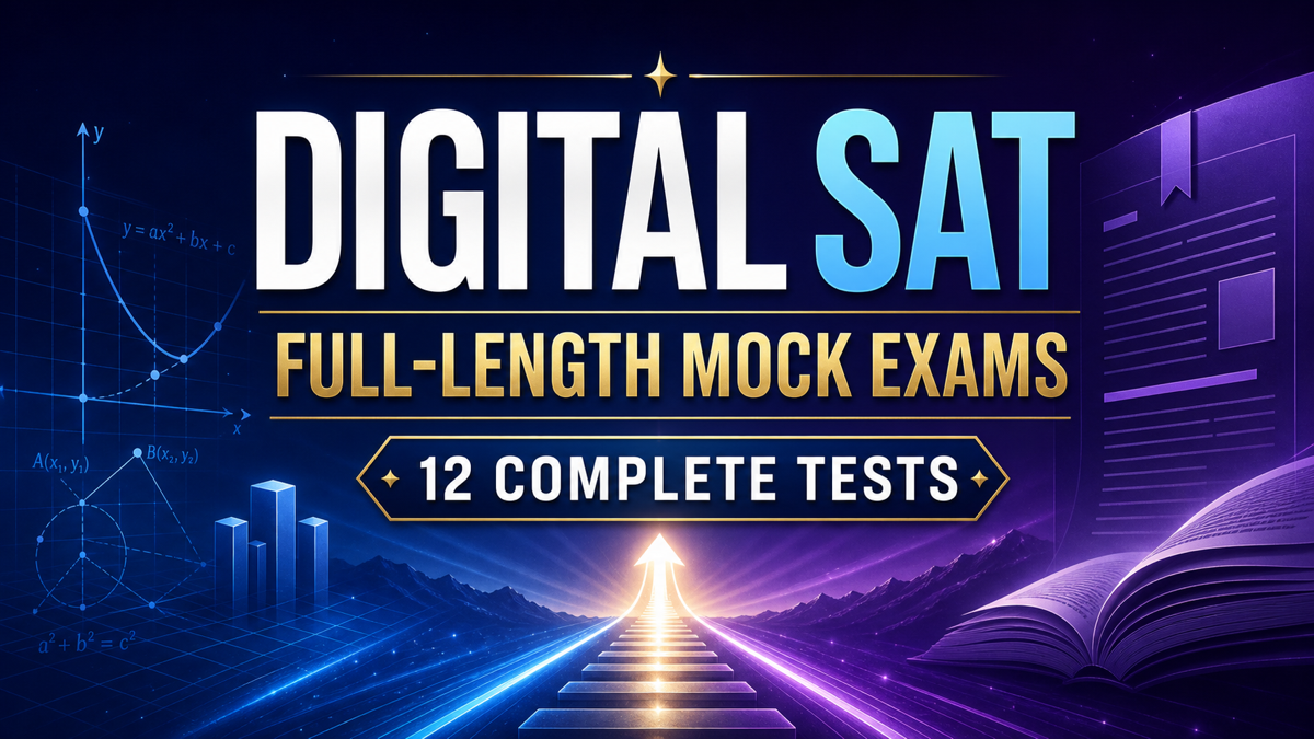 ชุดข้อสอบออนไลน์: Digital SAT Full-Length Mock Exam 04 — 98 Questions | Real-Time Session