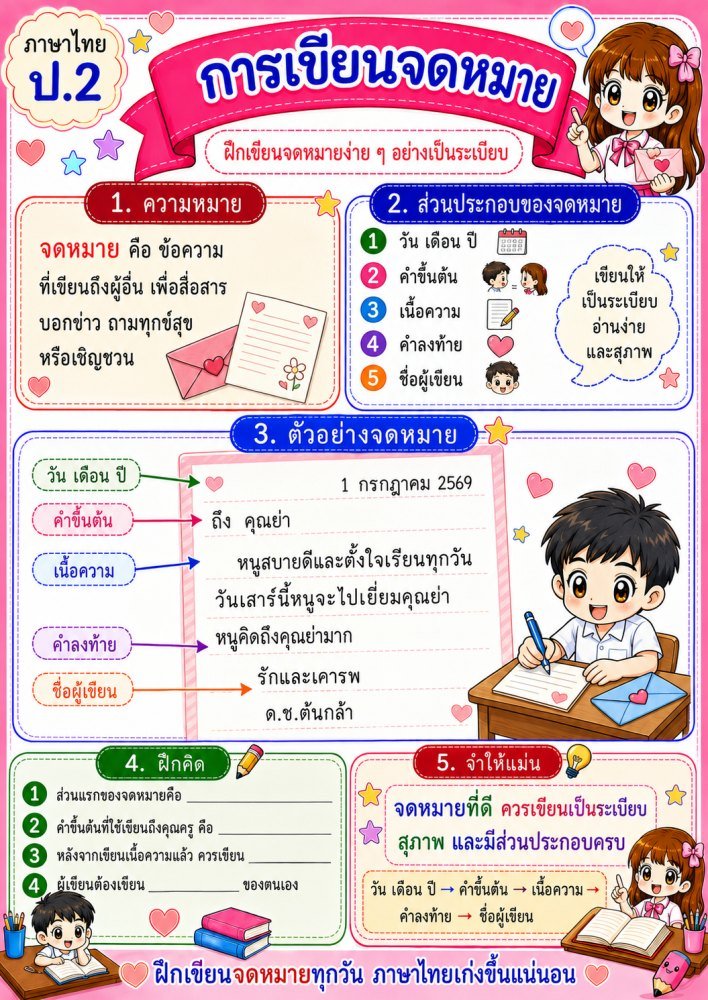 สื่อการเรียนการสอนวิชาภาษาไทย ป.2