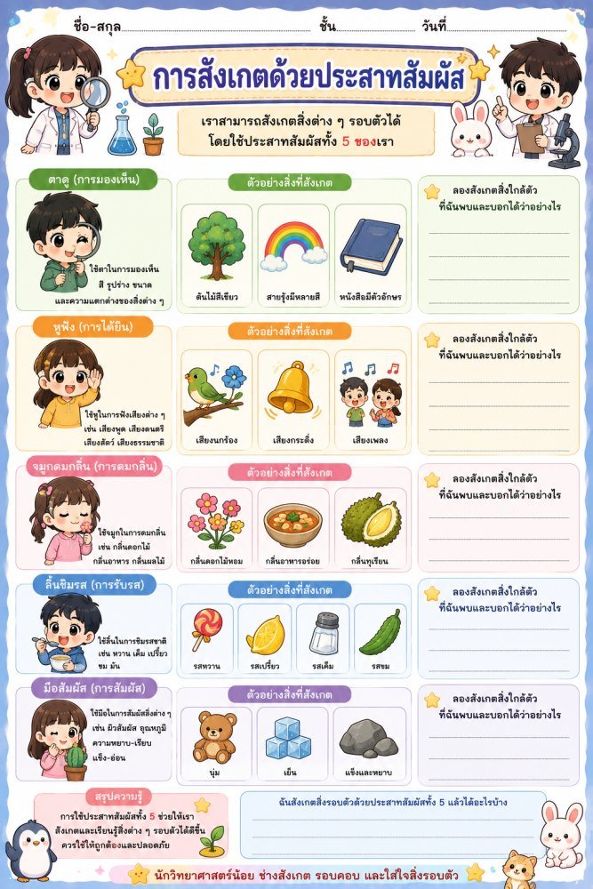 ใบงานวิชาวิทยาศาสตร์ ป.3