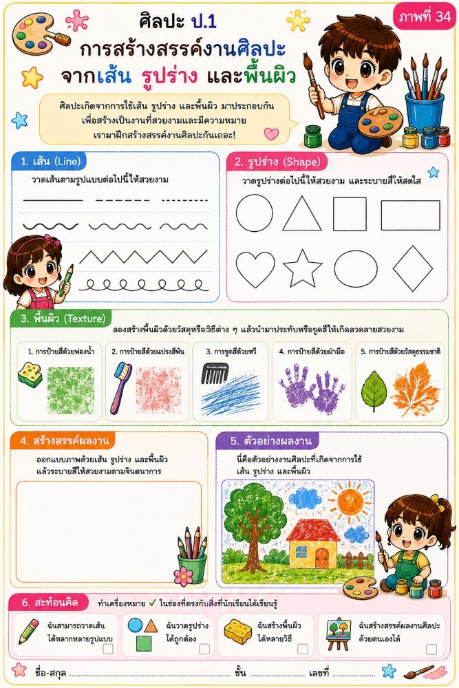 สื่อการเรียนการสอนวิชาศิลปะ ป.1 (ชุดที่ 3)