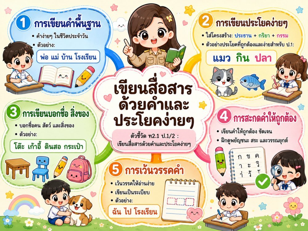 สื่อการเรียนการสอนวิชาภาษาไทย ป.1 (ชุดที่ 4)