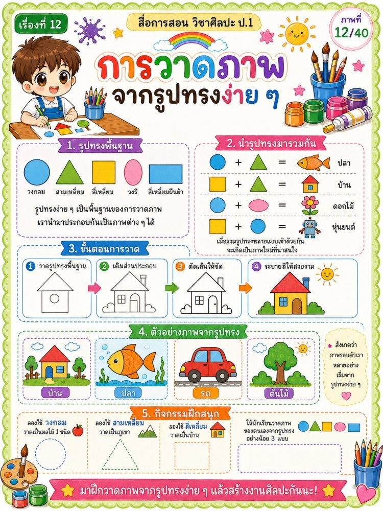 สื่อการเรียนการสอนวิชาศิลปะ ป.1 (ชุดที่ 4)