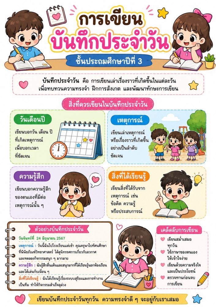 สื่อการเรียนการสอนวิชาภาษาไทย ป.3 (ชุดที่ 3)