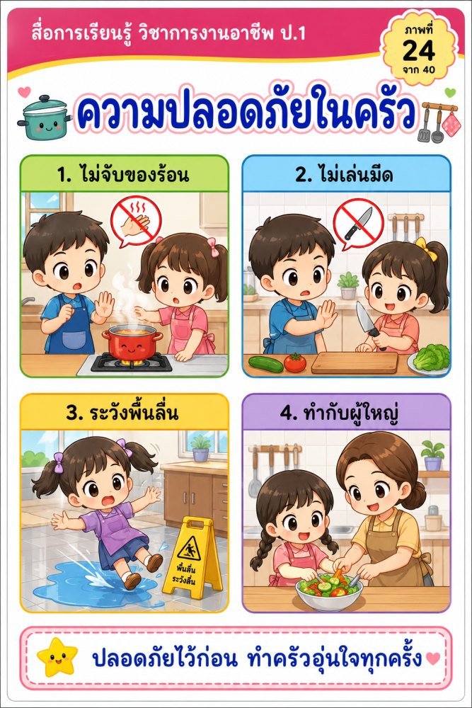 สื่อการเรียนการสอนวิชาการงานอาชีพ ป.1 (ชุดที่ 26)