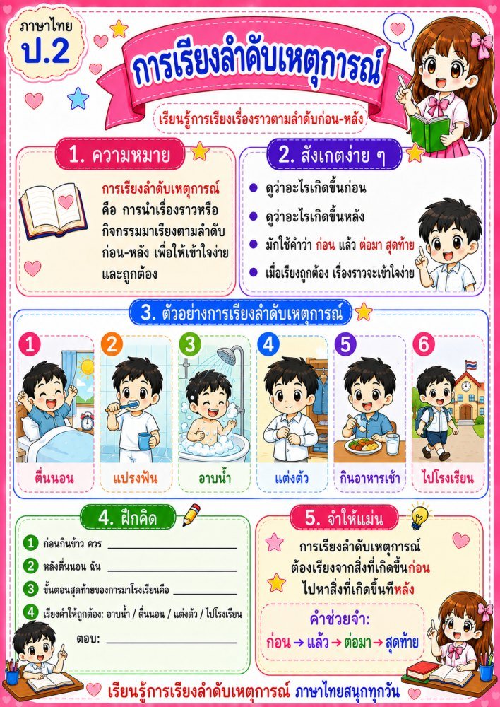 สื่อการเรียนการสอนวิชาภาษาไทย ป.2 (ชุดที่ 25)