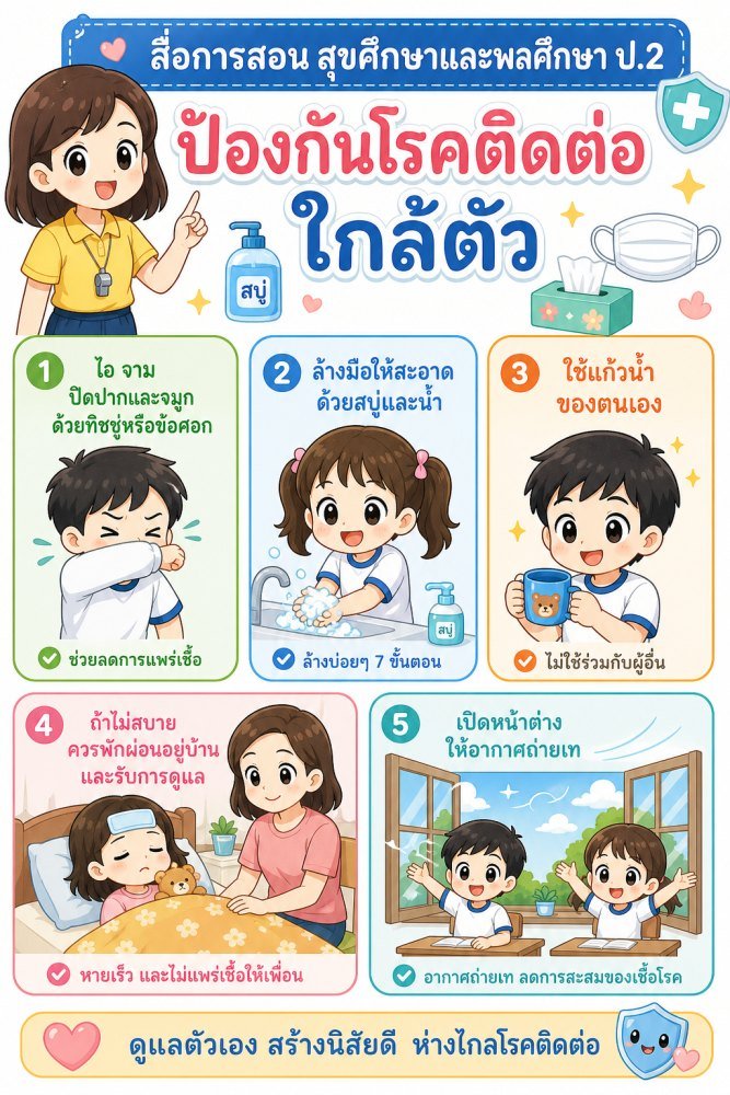 สื่อการเรียนการสอนวิชาสุขศึกษาและพลศึกษา ป.2 (ชุดที่ 40)