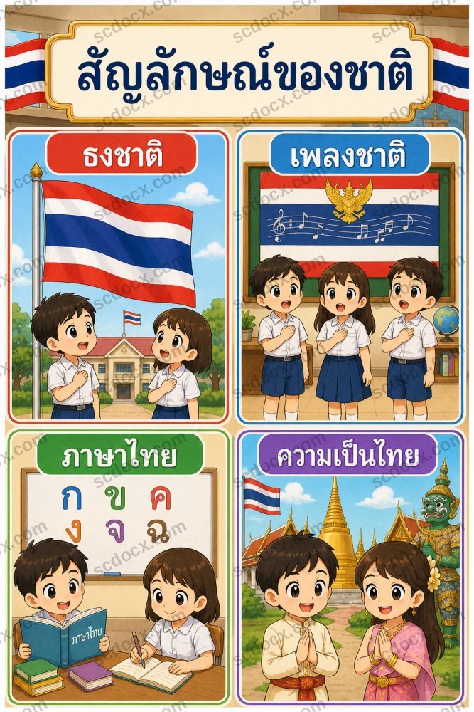 สื่อการเรียนการสอนวิชาสังคมศึกษา ป.2 (10ใบ) ชุดที่ 4