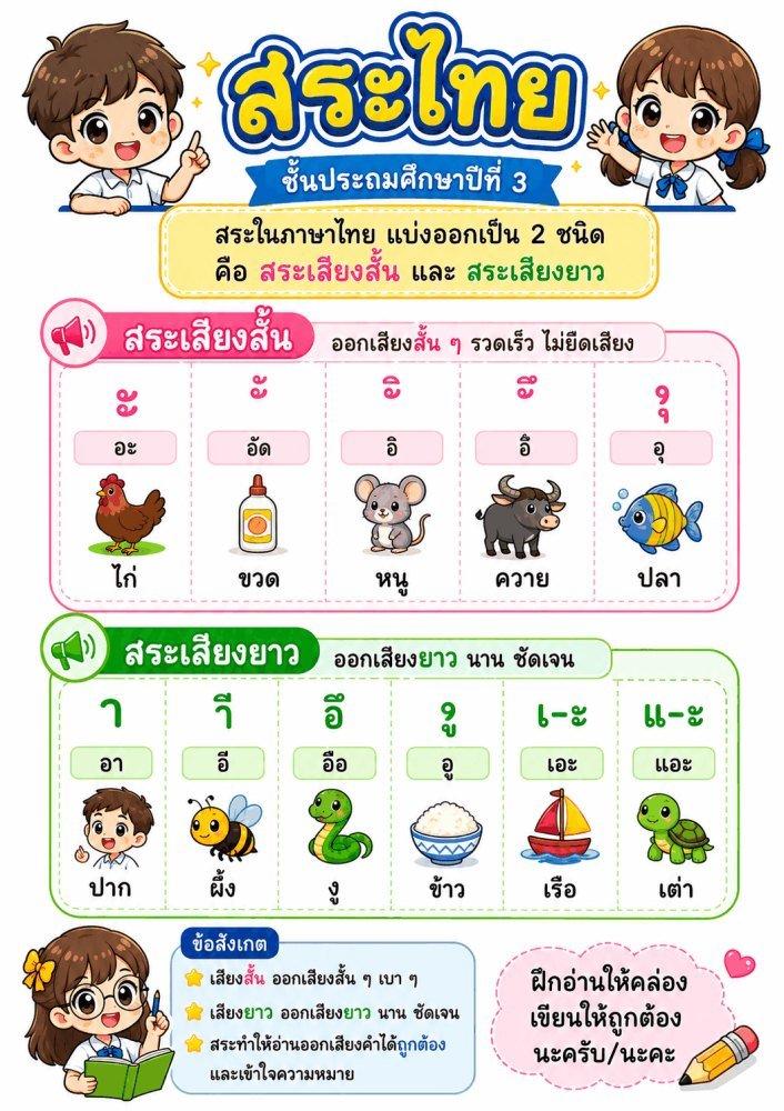 แจกฟรี 298 | สื่อการเรียนการสอนวิชาภาษาไทย ชั้นป.3 ชุดที่ 2