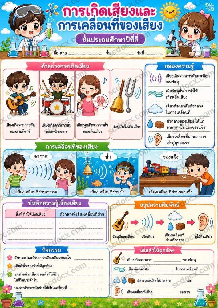 ใบงานวิชาวิทยาศาสตร์ ป.4 (10ใบ) ชุดที่ 2