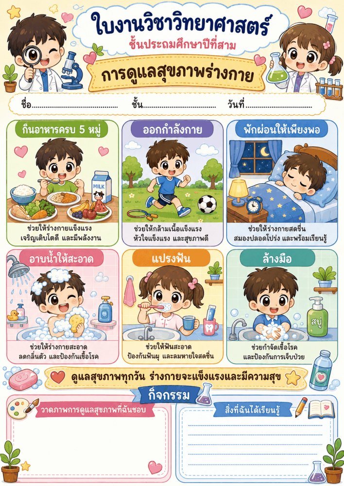 แจกฟรี 503 | ใบงานใบกิจกรรมวิชาวิทยาศาสตร์ ป.3 ชุดที่ 34