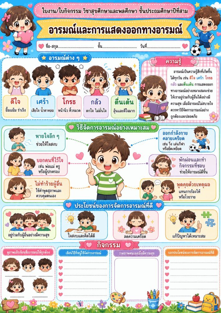 แจกฟรี 624 | ใบงานวิชาสุขศึกษาและพลศึกษา ชั้นป.3 ชุดที่ 15