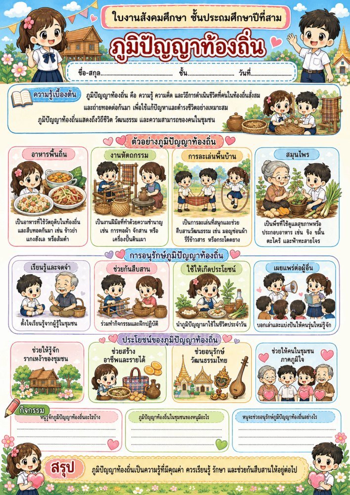 แจกฟรี 648 | ใบงานใบกิจกรรมวิชาสังคมศึกษาป.3 ชุดที่ 37