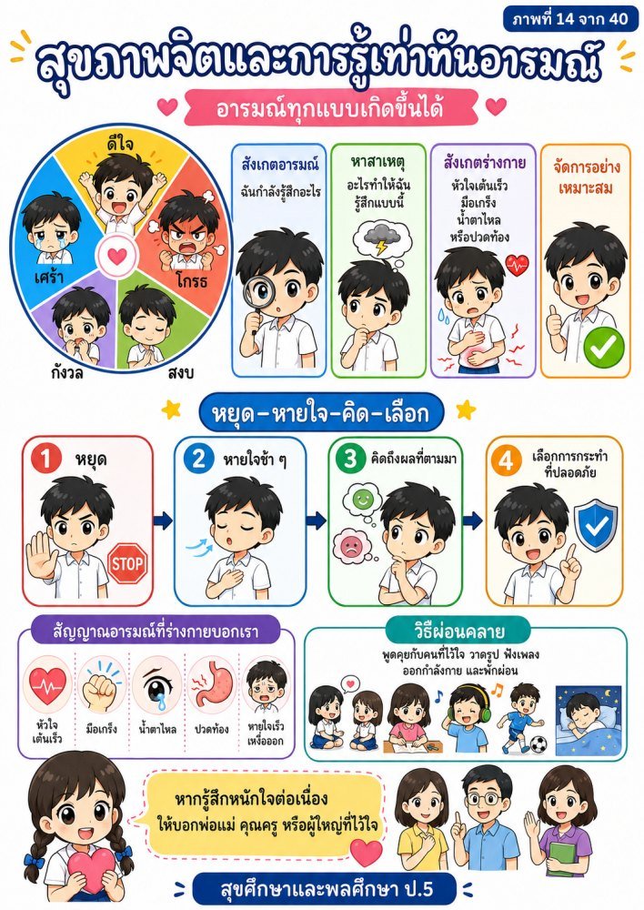 แจกฟรี 872 | สื่อการเรียนการสอนวิชาสุขศึกษาและพลศึกษา ชั้นป.5 ชุดที่ 14