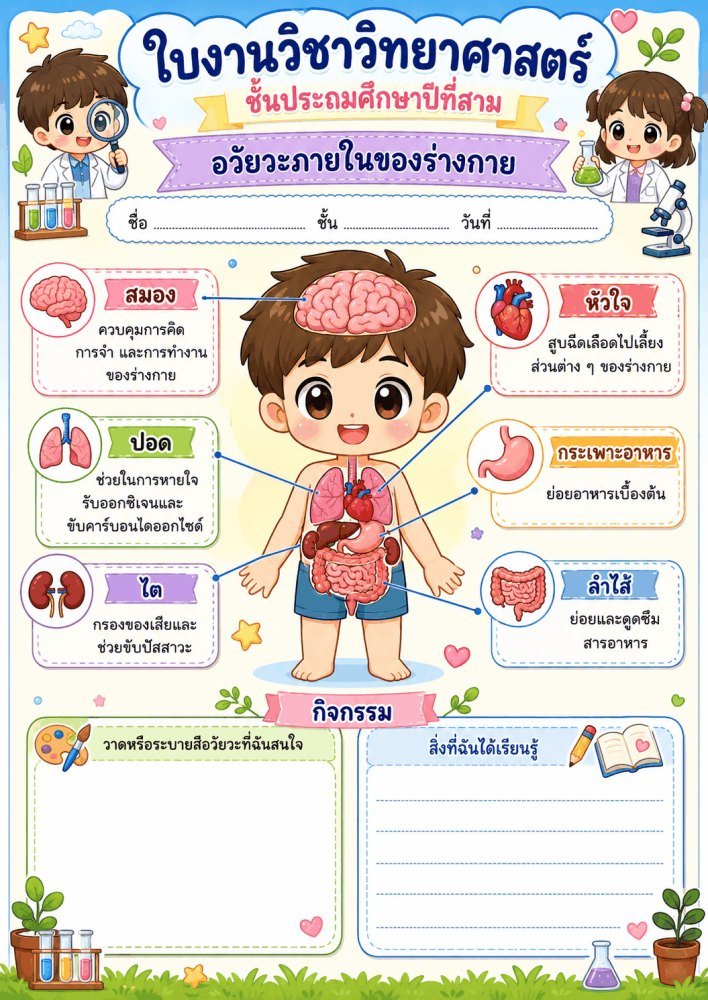 แจกฟรี 899 | ใบงานใบกิจกรรมวิชาวิทยาศาสตร์ ป.3 ชุดที่ 32