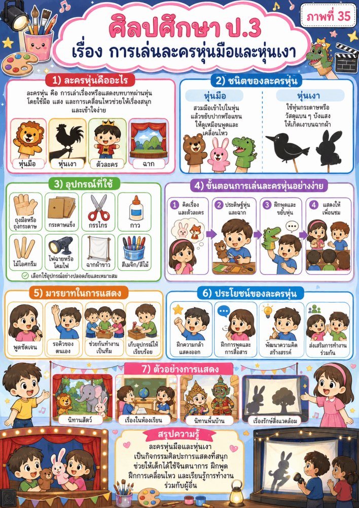 แจกฟรี 947 | สื่อการเรียนการสอนวิชาศิลปะ ป.3 ชุดที่ 43